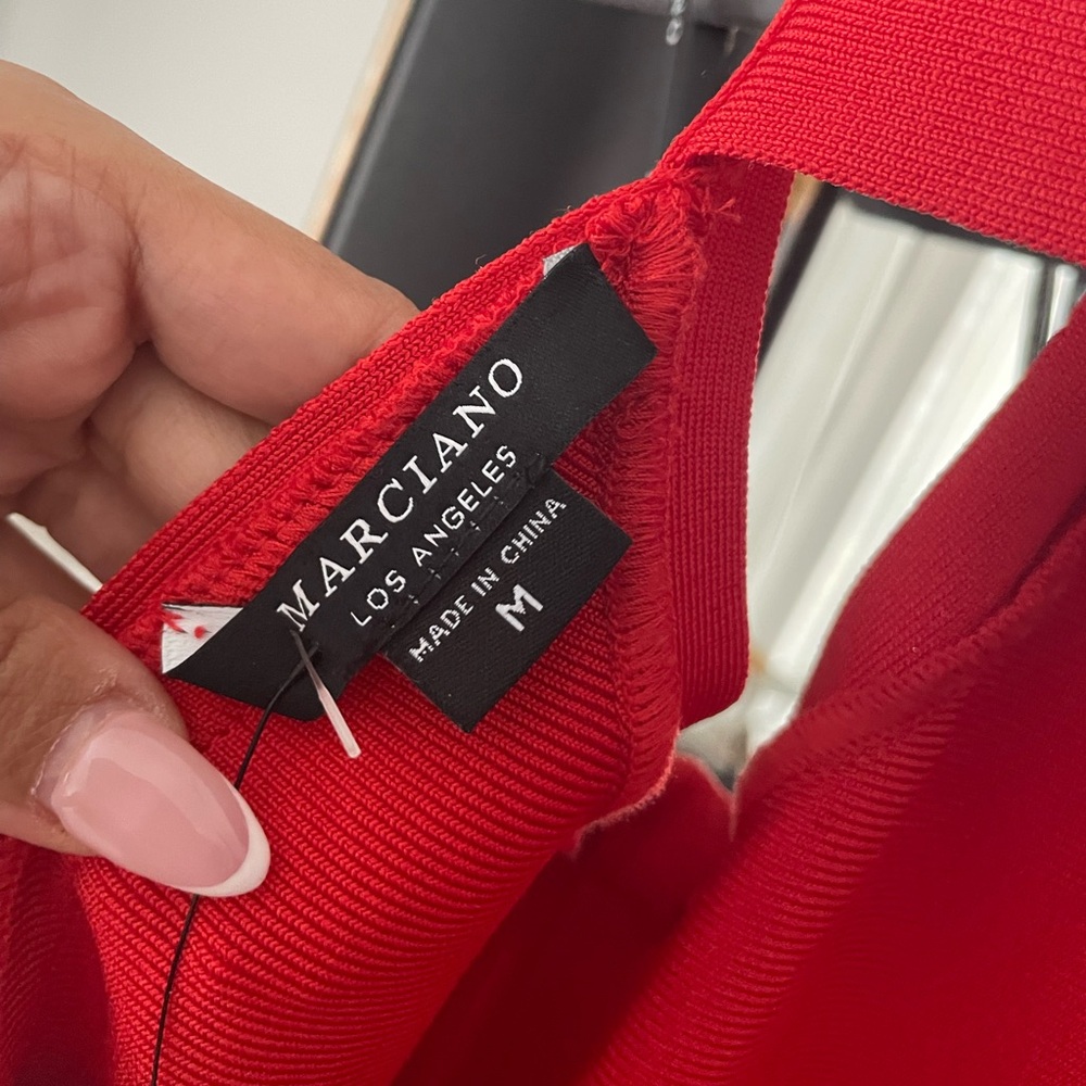 Marciano Vibrant Red Mini Dress - Picture 5 of 7